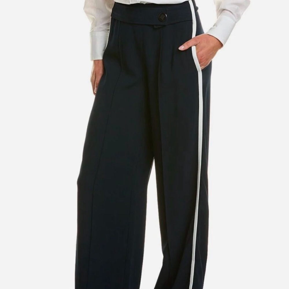 Reiss Lina Wide Leg Trouser-Navy
